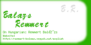 balazs remmert business card